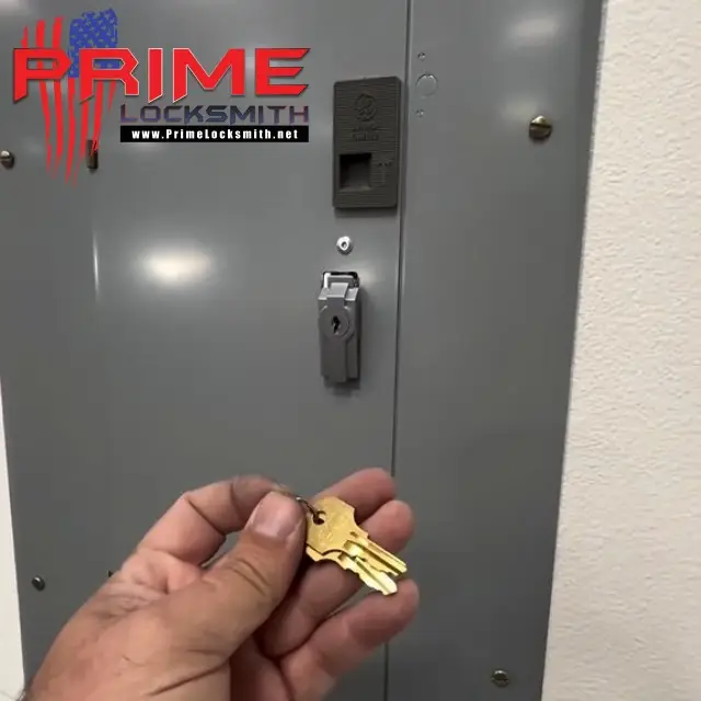 Install lock on electrical panel Electrical Panel Lock Installation locksmith video in Las Vegas, NV